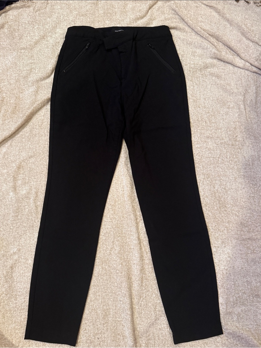 Who What Wear Black Slim Jogger Trousers with Zip Pockets